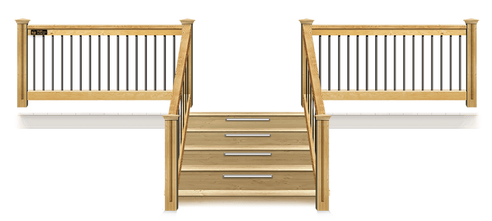 Wood Baluster Railing Installation in Lufkin, Texas