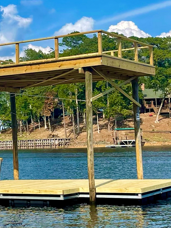 Boat docking contractor in the Lufkin Texas area.