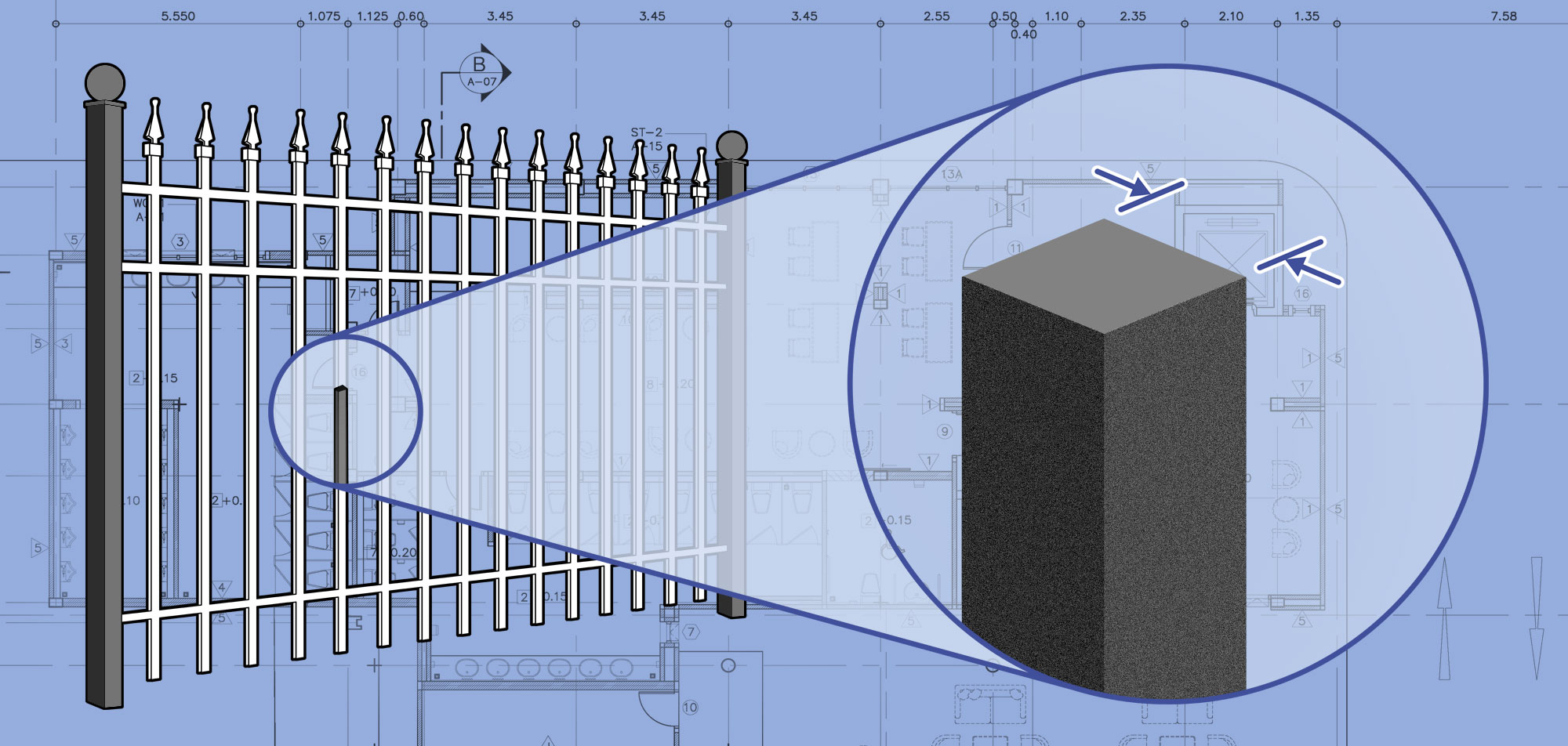 Lufkin Texas Ornamental Steel fence Pickets installation company