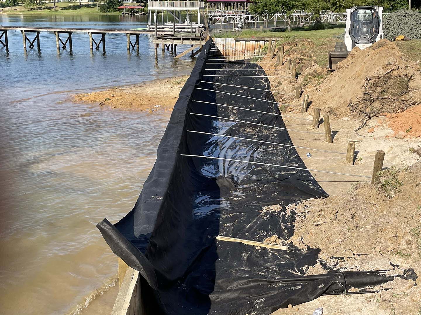 Lufkin Texas Lakefront Retaining Wall 
