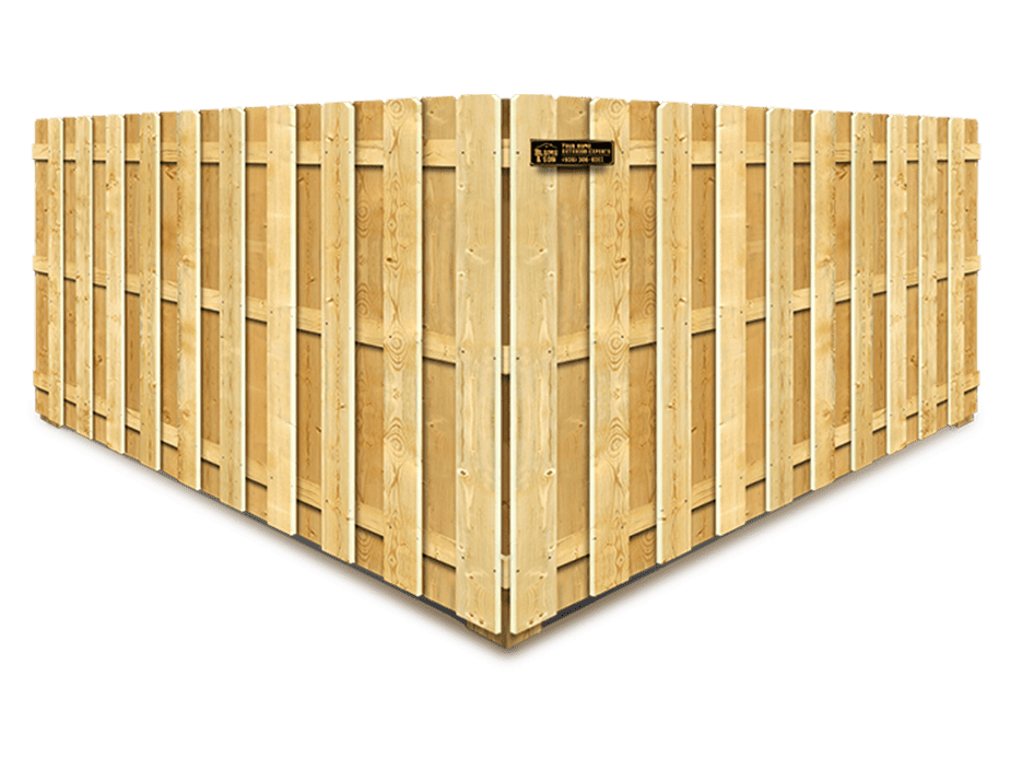 Center TX Shadowbox style wood fence