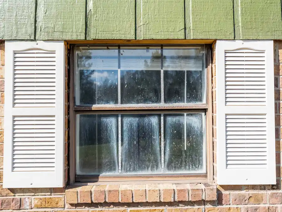 New vinyl window before