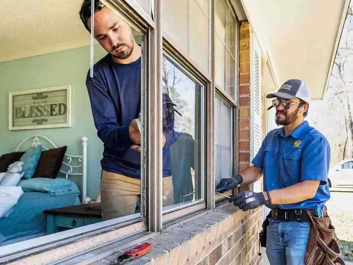 Installing new windows onto a brick home