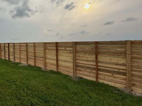 Horizontal Wood Fence for Residential or Commercial Properties in Lufkin TX